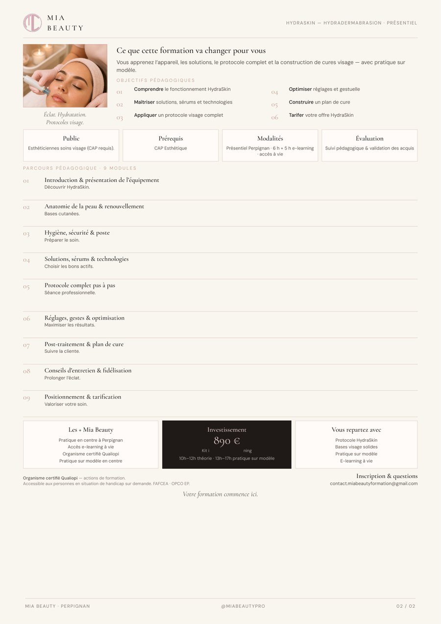 Programme Hydra Skin — page 2