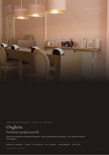 Programme Onglerie — page 1