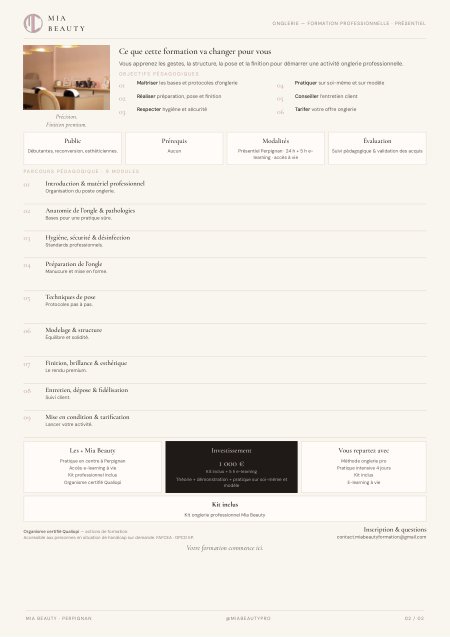 Programme Onglerie — page 2